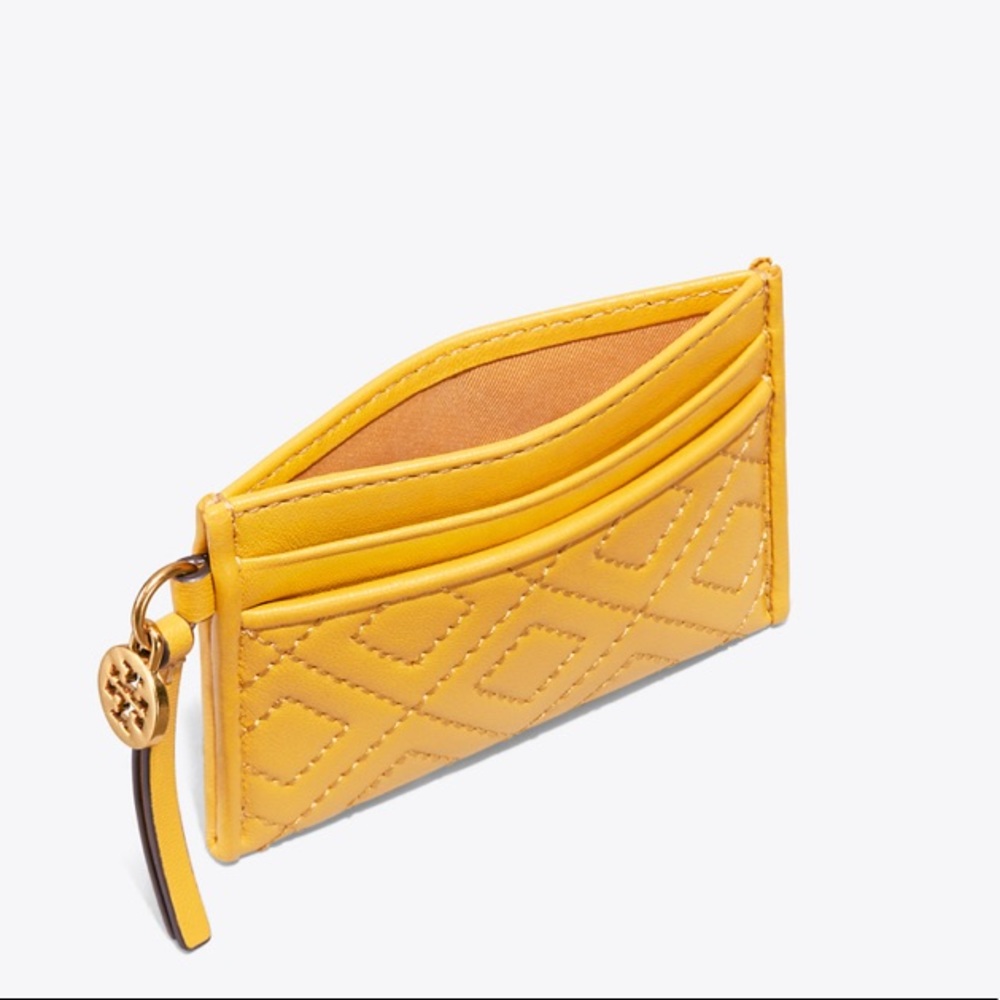 Authentic Tory Burch Quilted leather slim card cs - Picture 4 of 8